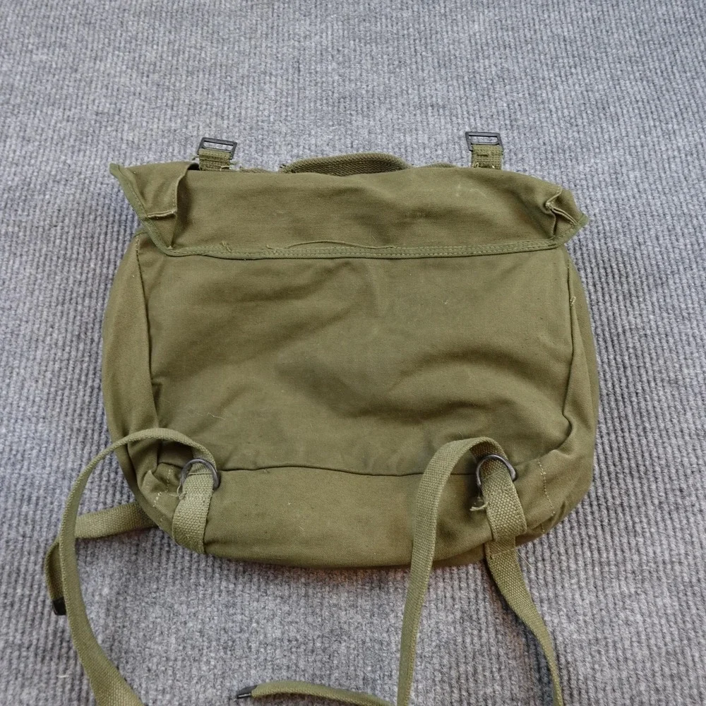 Vintage US Army Field Pack Cargo Bag M1945 1950 Foster Co Olive Canvas Green